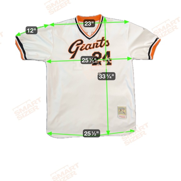 Mitchell & Ness San Francisco Giants Willie Mays Jersey 54 HOF Cooperstown 2XL - Picture 3 of 12